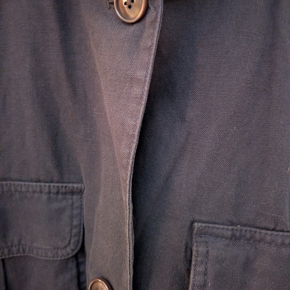 BANANA REPUBLIC Women's Black Utility Jacket XL - Picture 5 of 8